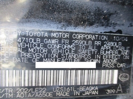 2005 LEXUS GS430 BLACK 4.3L AT Z16558